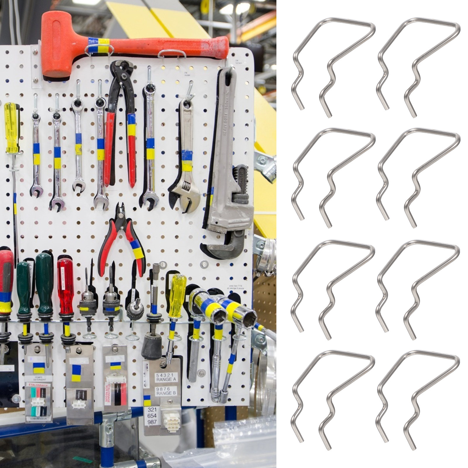 Heavy Equipment In Kitchen - 12Pcs Heavy Duty Non-Slip Pegboard Single