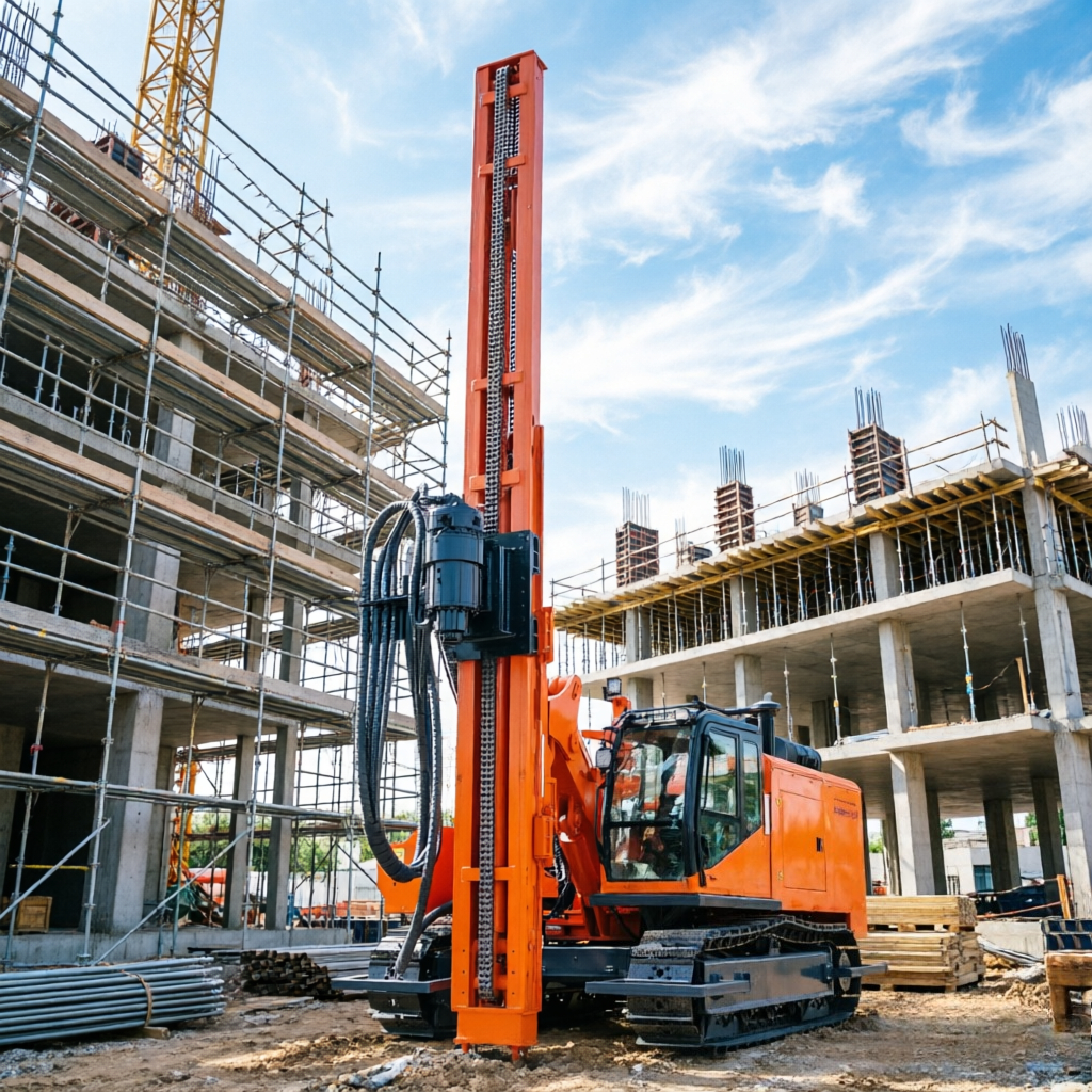 Heavy Equipment Driver - Heavy-Duty Hydraulic Crawler Solar Pile Driver,