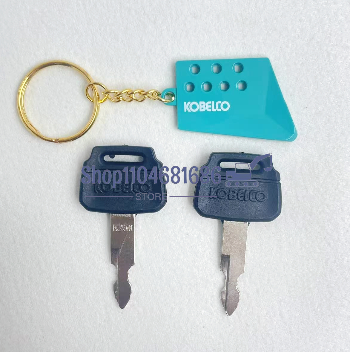 Heavy Equipment Keychain - 2pcs K250 Key for Kobelco for