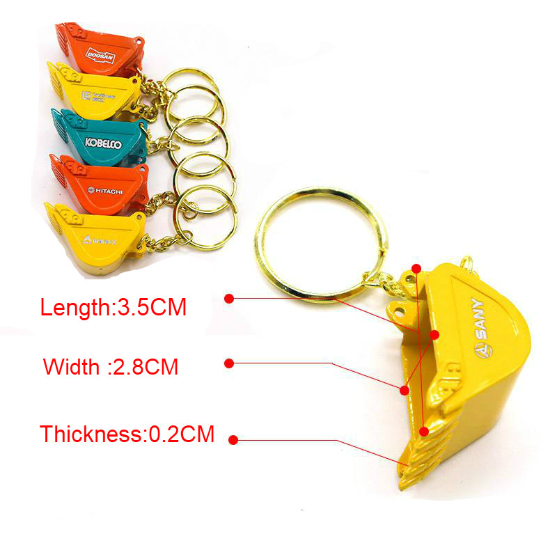 Heavy Equipment With Bucket - 20PCS Alloy Bucket Key Chain for