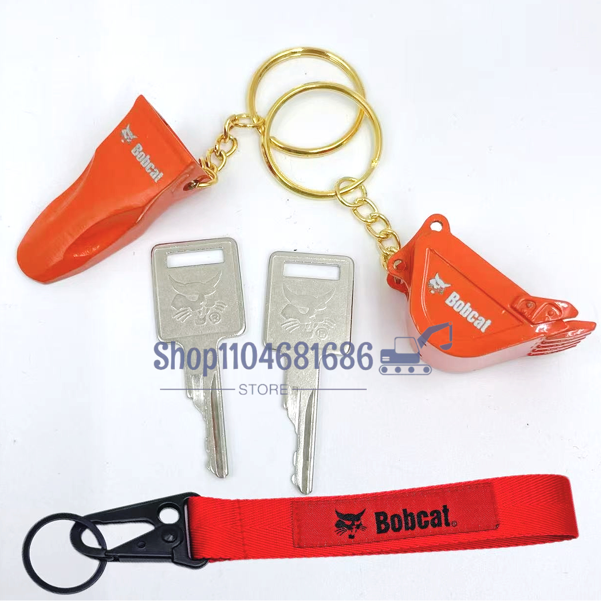 Heavy Equipment Keychain - 2pcs D250 Ignition Keys 6693241 for