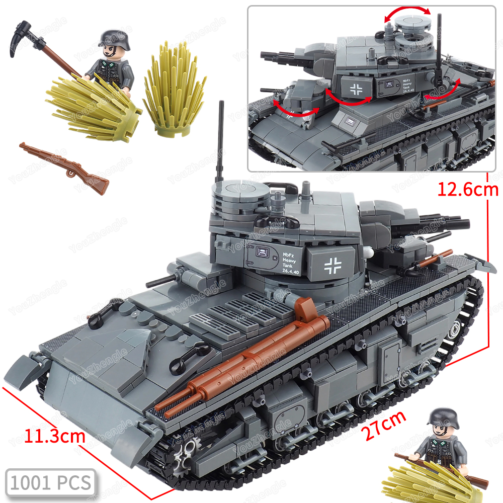 Heavy Equipment Game - Multi-turret NbFzip Heavy Dark Grey Tank