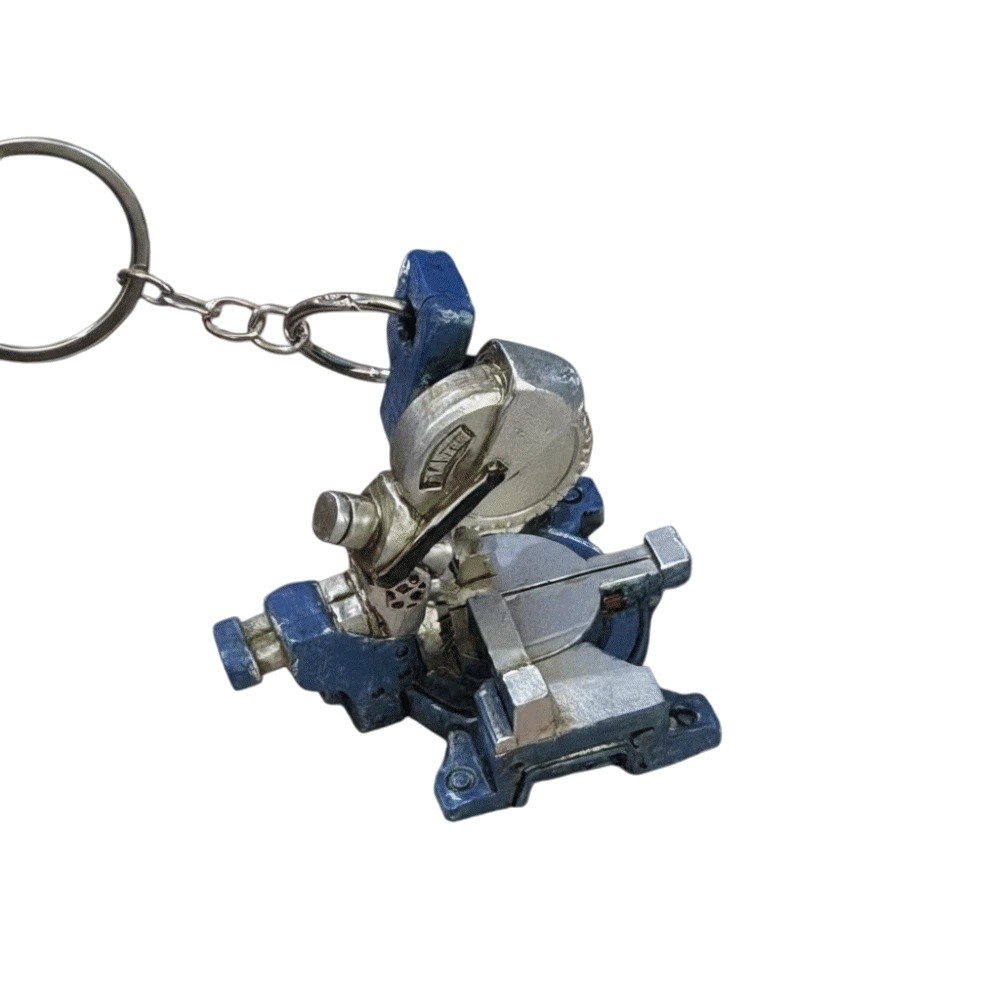 Heavy Equipment Keychain - Resin Portable Chainsaw Keychain Ring Handheld
