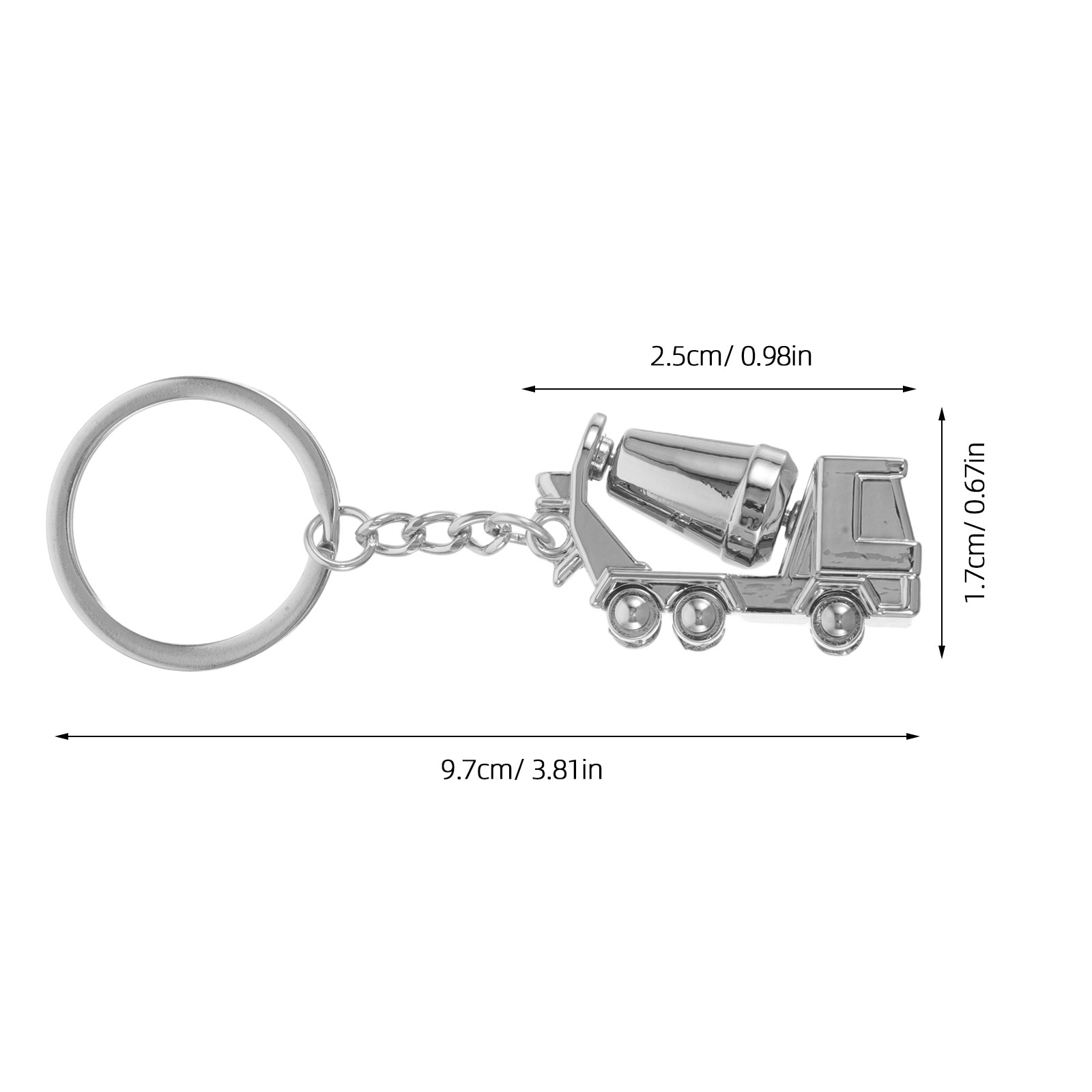 Alloy Keychain Mixer Truck Con - Heavy Equipment Keychain のレビューと価格